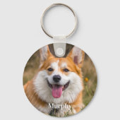 2枚パーソナライズされたの写真モダンペット犬の恋人 キーホルダー (正面)
