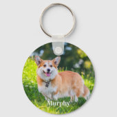 2枚パーソナライズされたの写真モダンペット犬の恋人 キーホルダー (裏面)