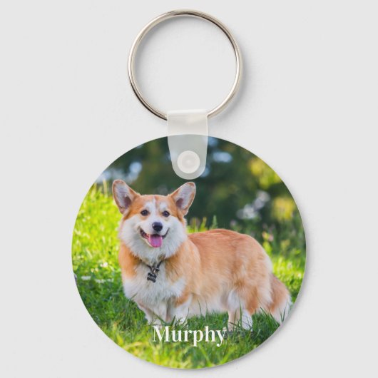 2枚パーソナライズされたの写真モダンペット犬の恋人 キーホルダー (裏面)