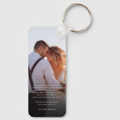 2枚パーソナライズされたの写結婚真に感謝 キーホルダー (裏面)