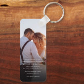 2枚パーソナライズされたの写結婚真に感謝 キーホルダー (裏面)