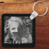 2枚フォトダブルテンプレートラブ文字メタルキー キーホルダー (裏面)