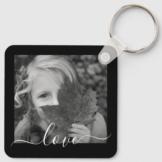 2枚フォトダブルテンプレートラブ文字メタルキー キーホルダー (裏面)