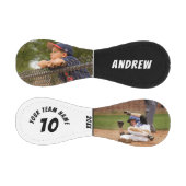 2枚フォトベースボールプレイヤー名番号チームブラック 野球ボール (パネル)