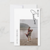 2枚ミニマルの写真が入ったクリスマスカード サンキューカード (正面)