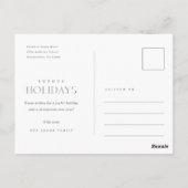 2枚モダンのエレガント写真クリスマス ポストカード (裏面)