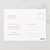 2枚モダンのフォトファミリークリスマスホリデー ポストカード (裏面)