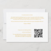 2枚モダンの写真と2レースハートホワイト&金ゴールド セーブザデート (裏面)