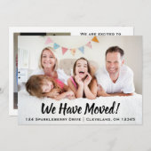 2枚モダンの写真の移動 シーズンカード (正面/裏面)