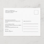 2枚モダンの写真コラージュ日付の保存 案内ポストカード (裏面)