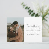 2枚モダンの写真シンプル結婚式招待状 招待状 (スタンド正面)