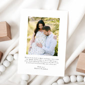 2枚モダンの写真妊娠を期待 案内状