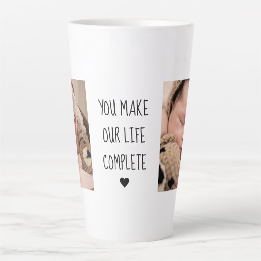 2枚モダンの写真 |私たちの生活を完成させる カフェラテマグ (正面)