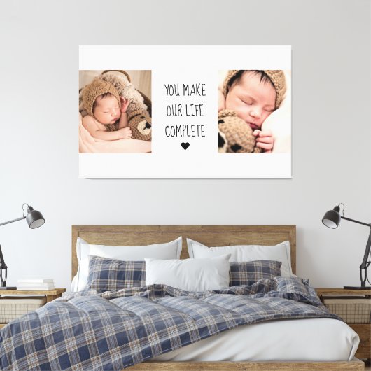 2枚モダンの写真 |私たちの生活を完成させる キャンバスプリント (インサイチュ (寝室))