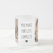 2枚モダンの写真 |私たちの生活を完成させる フロストグラスマグカップ (中央)