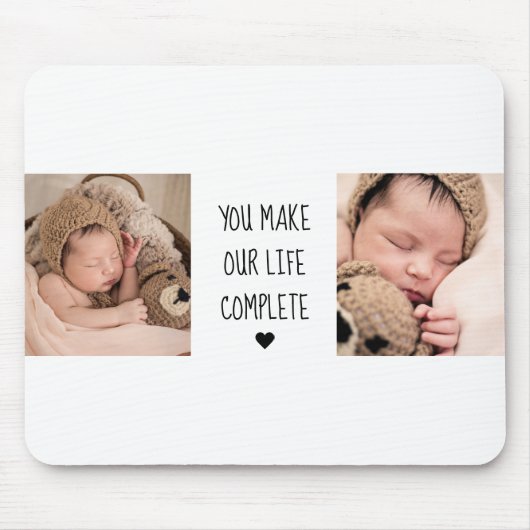 2枚モダンの写真 |私たちの生活を完成させる マウスパッド (正面)