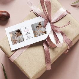 2枚モダンの写真 | Happy 賛美 Easter |バニー ギフトタグ