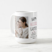 2枚モダンの写真 | Happy 賛美 Easter |バニー コーヒーマグカップ (正面左)