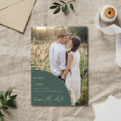 2枚モダンの写真QRコー結婚ド セーブザデート