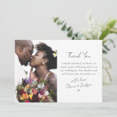 2枚モダンの写結婚真 サンキューカード (スタンド正面)