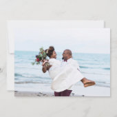 2枚モダンの写結婚真 サンキューカード (裏面)