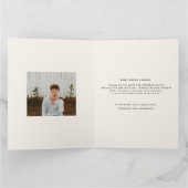 2枚モダンミニマルの写真ベージュ卒業 サンキューカード (内部)