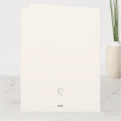 2枚モダンミニマルの写真ベージュ卒業 サンキューカード (裏面)