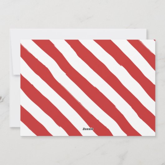 2枚モダンメリーフォトクリスマスレッドホリデーカード シーズンカード (裏面)