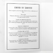 2枚モダン写真の葬儀/メモリアル 三つ折りプログラム (内部最初)