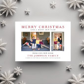 2枚モダン写真ホリデー引越し告知 ポストカード