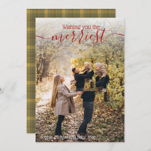 2枚ユニークの写真 – INセル写真の休日の願い 招待状 (正面/裏面)