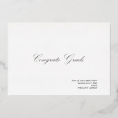 2枚伝統的の写真の卒業発表フォイル 箔招待状 (裏面)