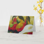 2枚半の梨誕生日カード カード (黄色い花)