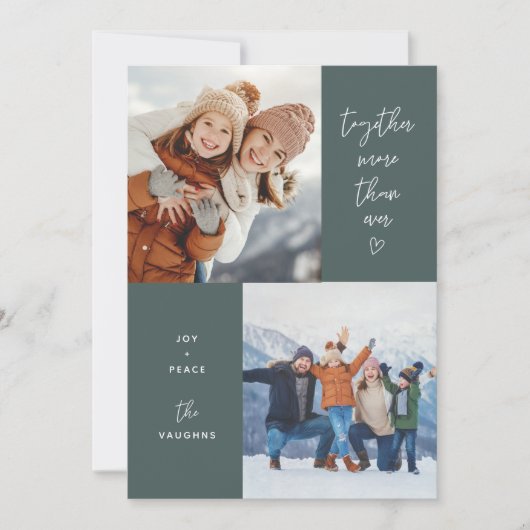 2枚撮りのホリデーカードを2枚撮り シーズンカード (正面)