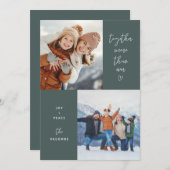 2枚撮りのホリデーカードを2枚撮り シーズンカード (正面/裏面)