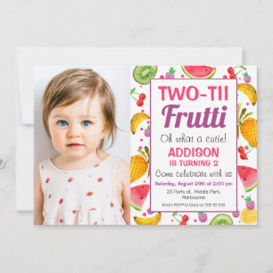 2枚目の誕生日（フレームフォト） 招待状