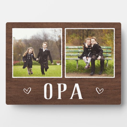 2枚素朴のフォトオパグランドパ フォトプラーク (正面)