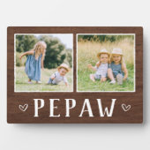 2枚素朴のフォトピポーじいん波 フォトプラーク (正面)