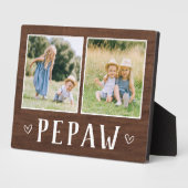 2枚素朴のフォトピポーじいん波 フォトプラーク (側面)