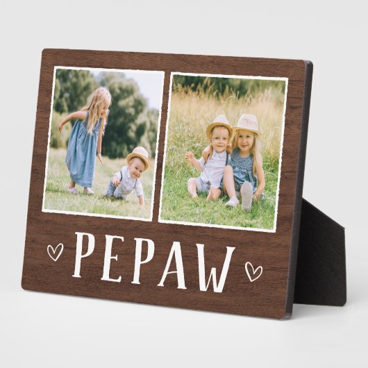 2枚素朴のフォトピポーじいん波 フォトプラーク (側面)