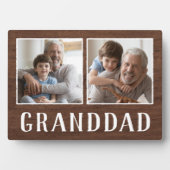 2枚素朴の写真おじいちゃん フォトプラーク (正面)