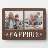 2枚素朴の写真のおじいちゃん フォトプラーク (正面)