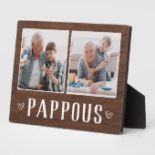 2枚素朴の写真のおじいちゃん フォトプラーク (側面)