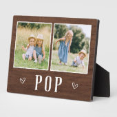 2枚素朴の写真のポップ・アートのおじいちゃん フォトプラーク (側面)