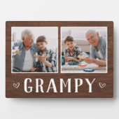 2枚素朴の写真グラピーおじいちゃん フォトプラーク (正面)