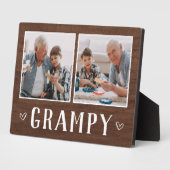 2枚素朴の写真グラピーおじいちゃん フォトプラーク (側面)