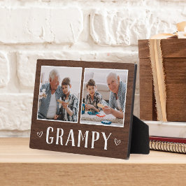 2枚素朴の写真グラピーおじいちゃん フォトプラーク