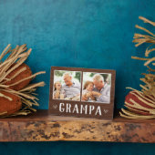 2枚素朴の写真グランパグランドパ フォトプラーク (側面)