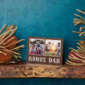 2枚素朴の写真ボーナスパパ義父 フォトプラーク (側面)