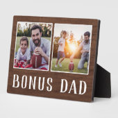 2枚素朴の写真ボーナスパパ義父 フォトプラーク (側面)